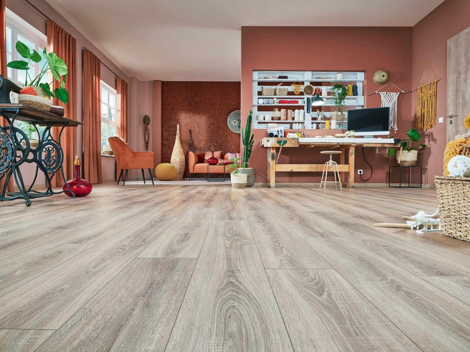 JOKA Deluxe CITY V4 431 ND NormalDiele Laminatboden mit "DUO-Connect+"-System Oak Rift Grey Laminat