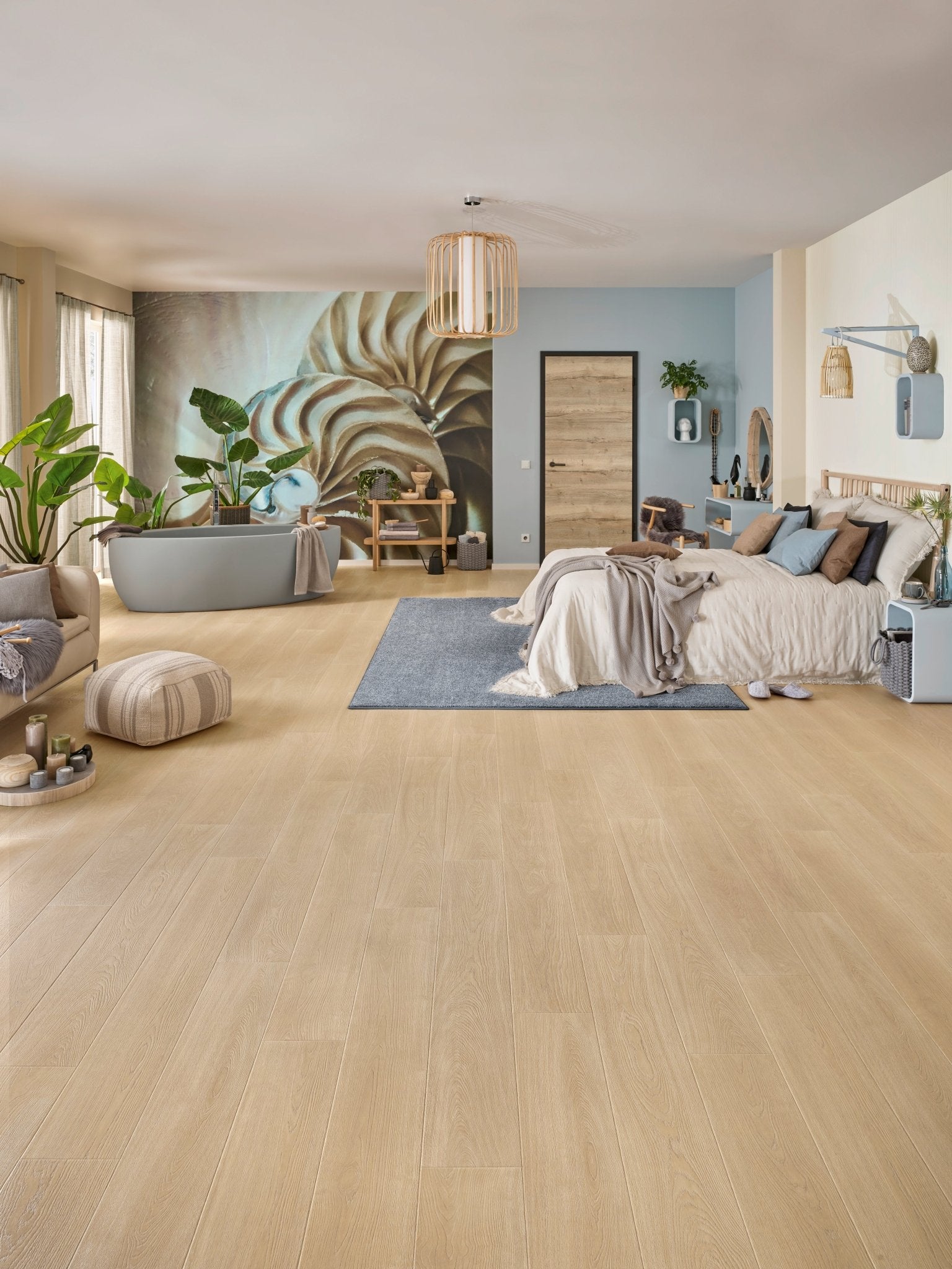 JOKA Deluxe XPLORA NEXT 833 FINESSE Naturdesignboden mit PRO-C.Xpress-System Oak infinity palewhite V4 Naturdesignboden