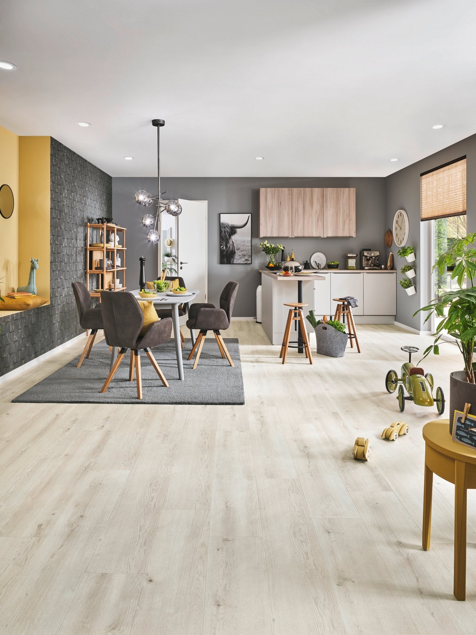 JOKA Deluxe XPLORA NEXT 833 WIDE TIMELESS Naturdesignboden mit PRO-C.Xpress-System Oak cottage white V4 Naturdesignboden